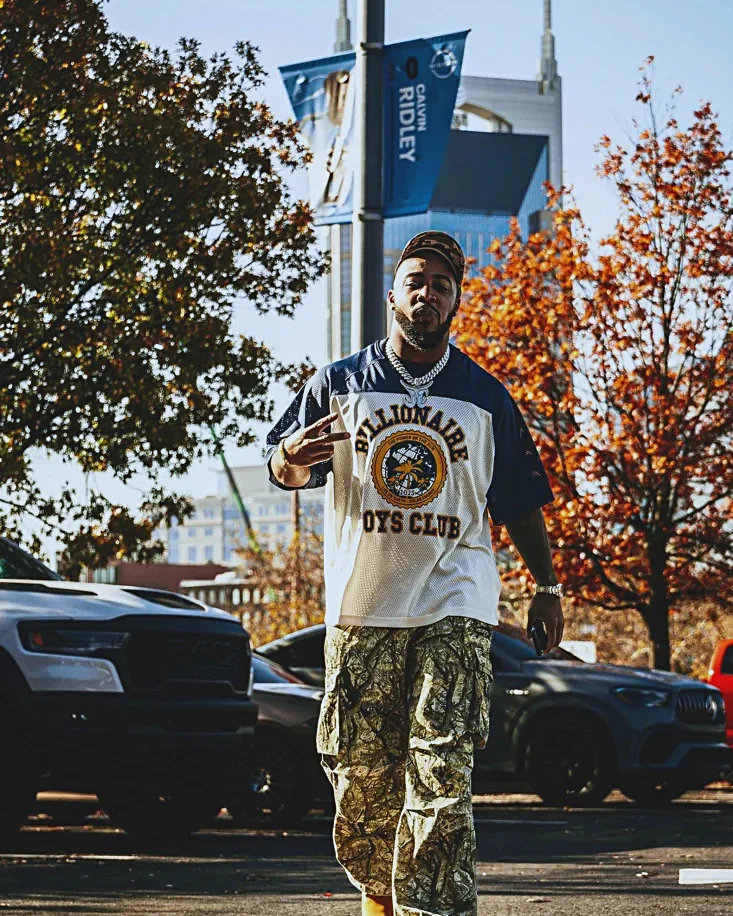 Julius Chestnut, Tennessee Titans RB, styled by Quezio