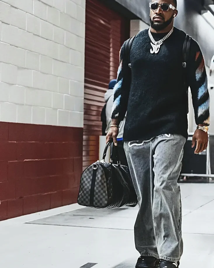 Julius Chestnut, Tennessee Titans RB, styled by Quezio
