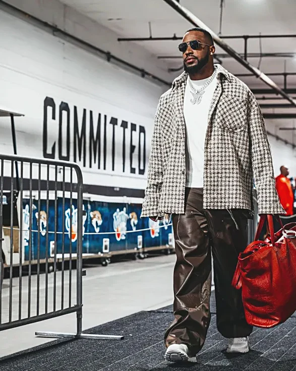 Julius Chestnut, Tennessee Titans RB, styled by Quezio